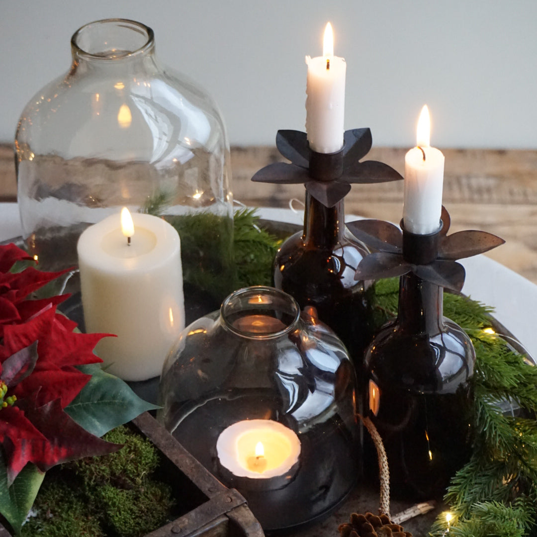 Glassflaske brun m/kork - 400 ml