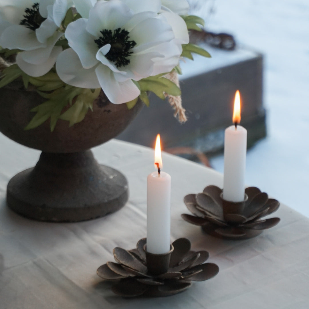 Lysestake blomst - brun