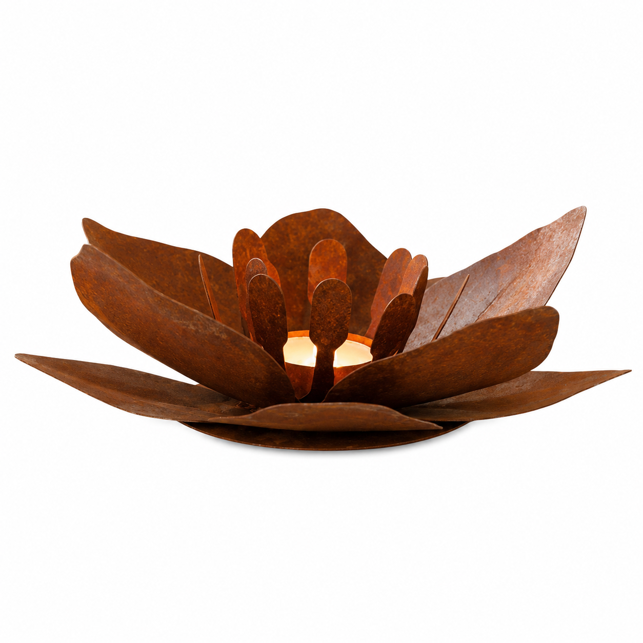 Telysholder blomst rust - 23 cm