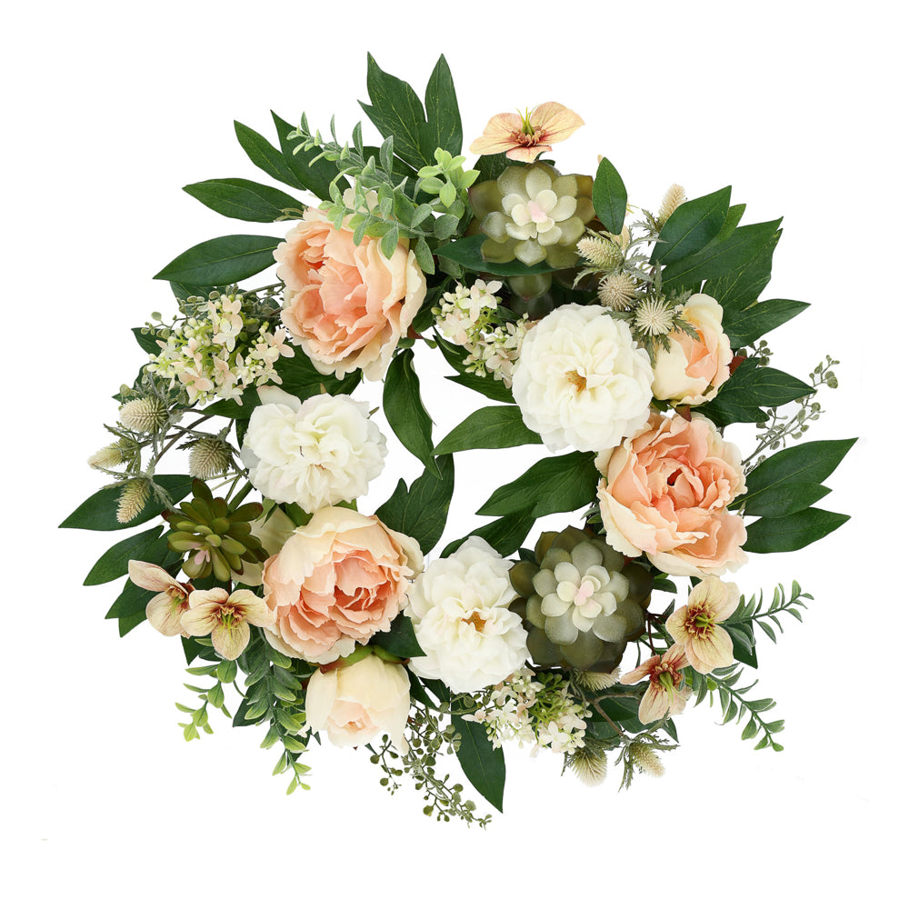 Krans - peon og sukkulent