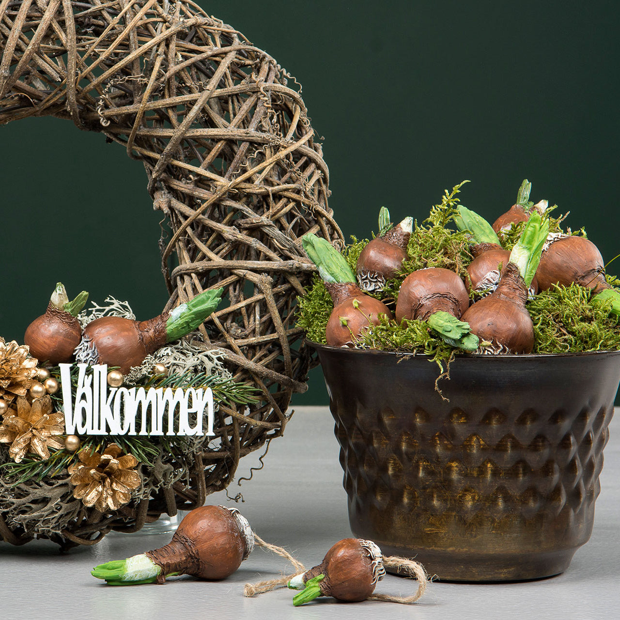 Løkblomst på pinne - liten