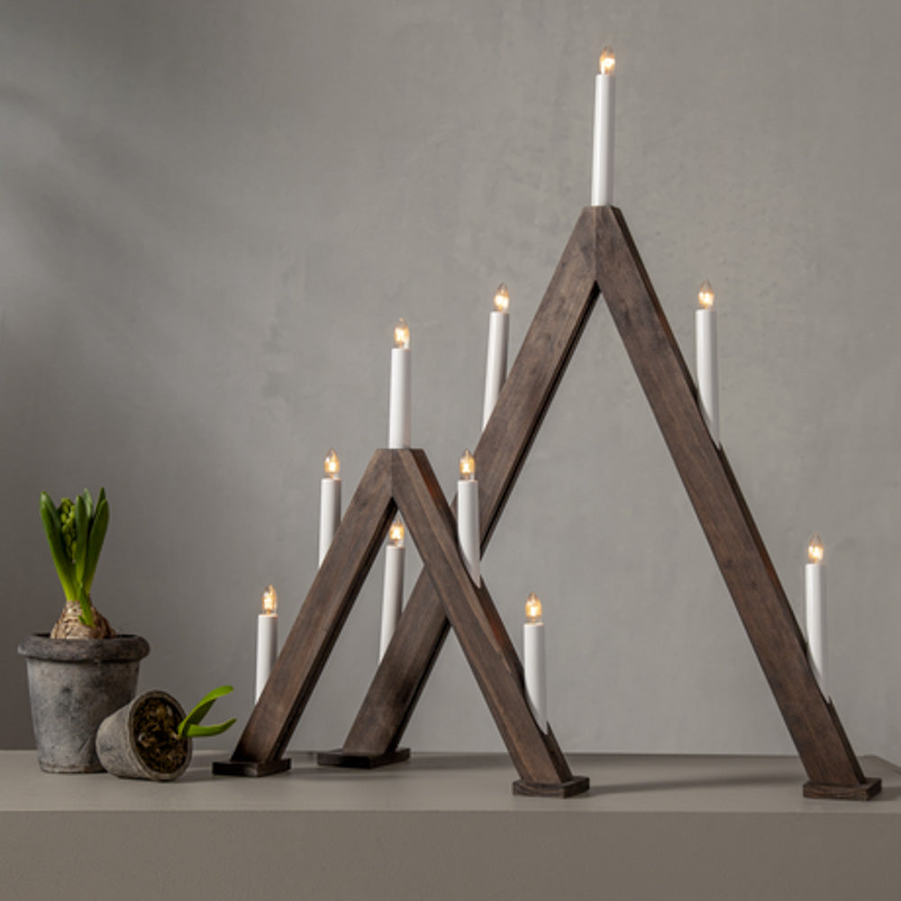 Adventsstake Albo brun - 5 lys