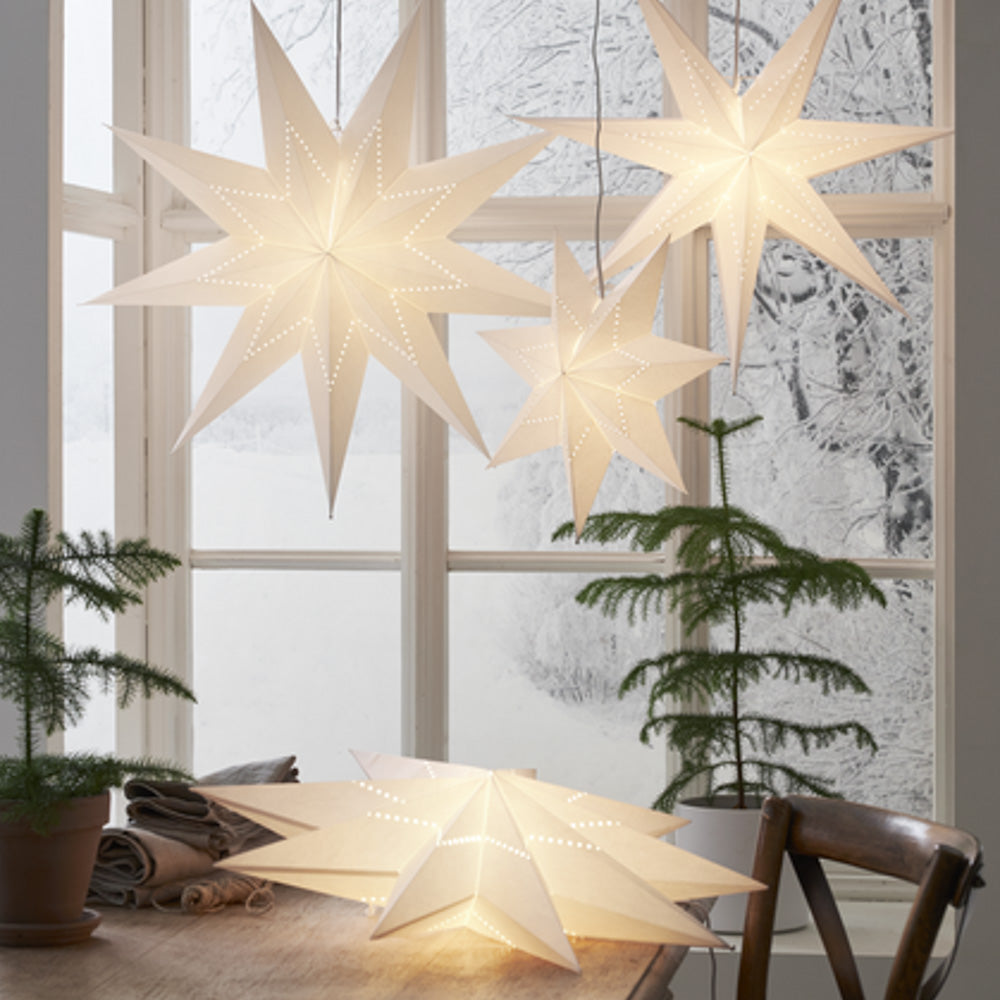 Adventsstjerne hvit - 43 cm