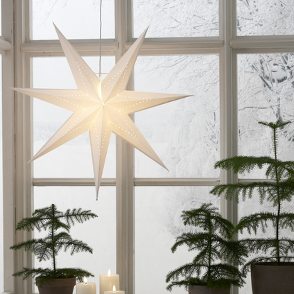 Adventsstjerne hvit - 60 cm
