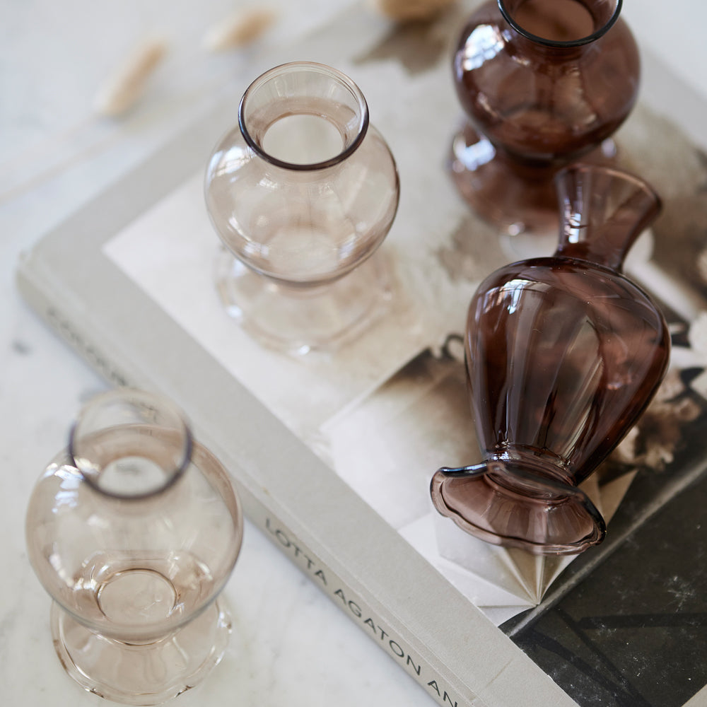 Hope glassvase brun - 2 stk