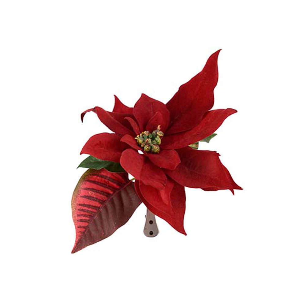 Julestjerne med klips - rød