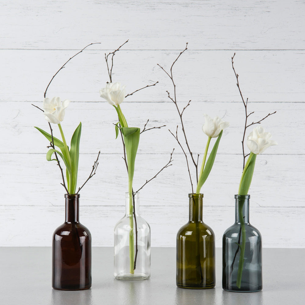 Glassflaske brun m/kork - 400 ml