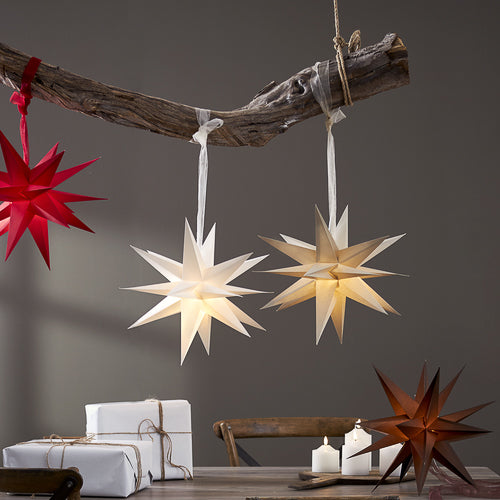 Adventsstjerne Desember hvit - 43 cm