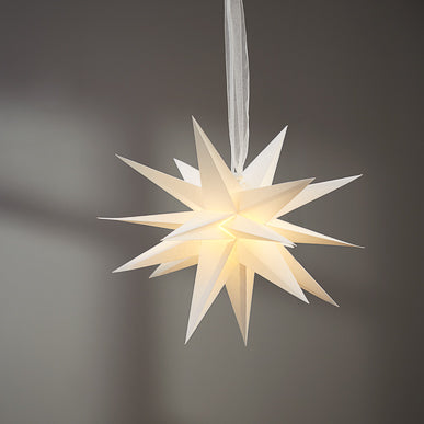 Adventsstjerne Desember hvit - 43 cm