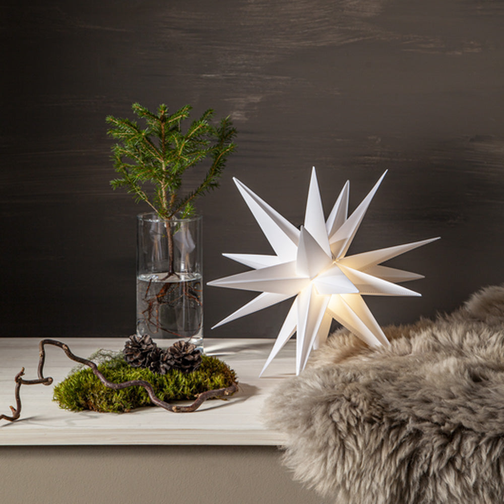 Adventsstjerne Alice hvit - 60 cm