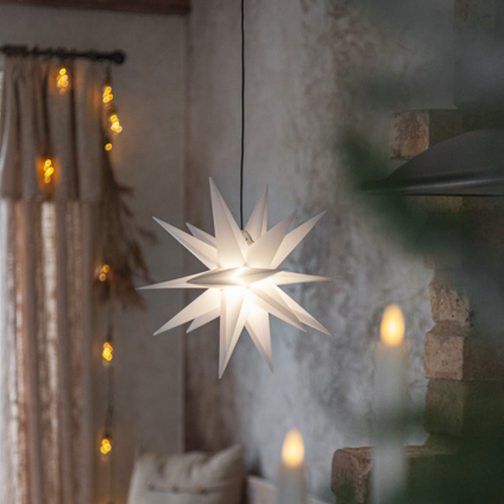 Adventsstjerne Alice hvit - 60 cm