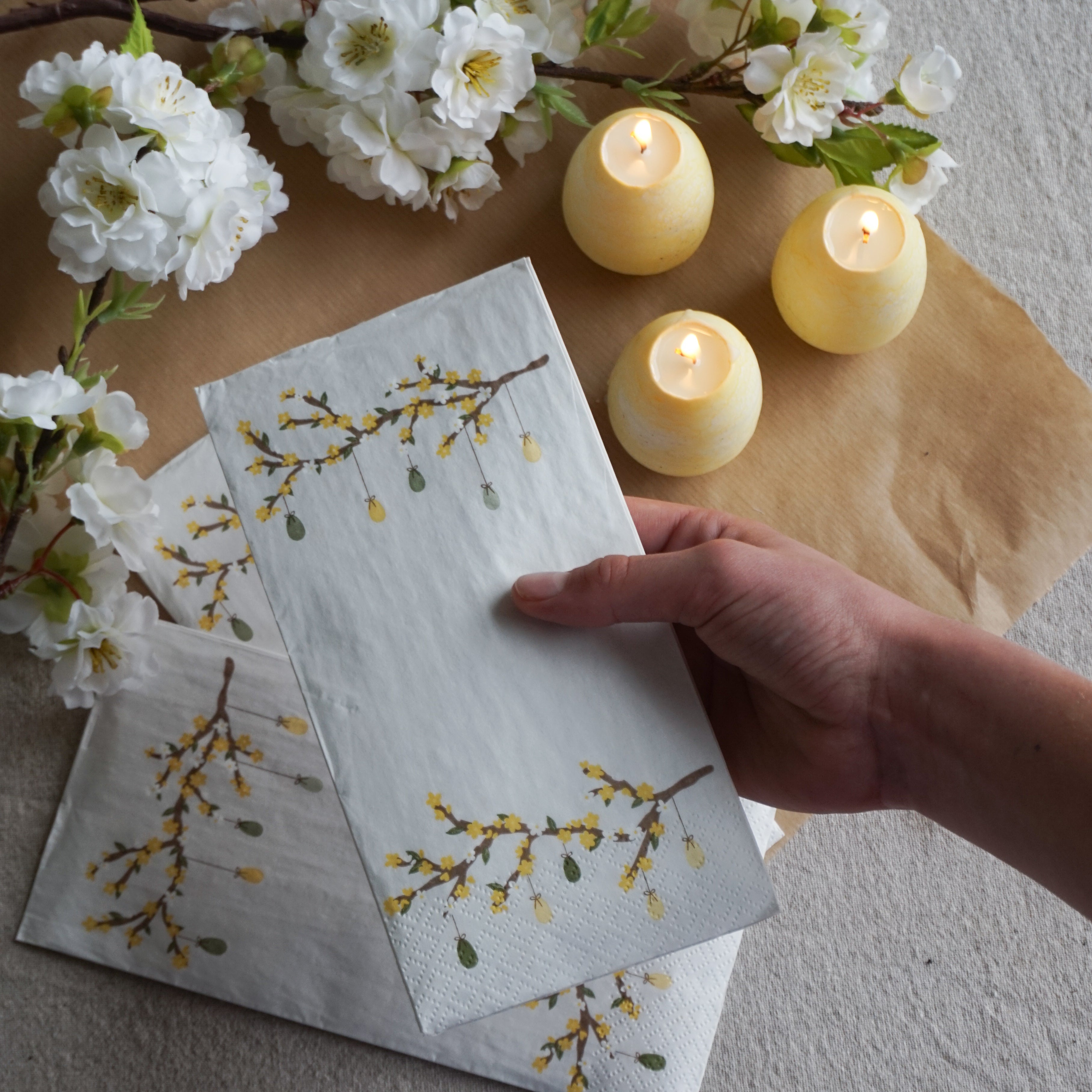 Serviett - påskeranke