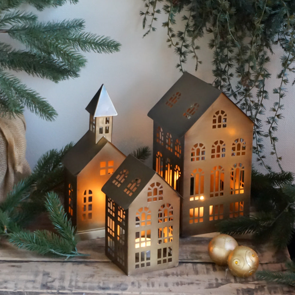 Lyshus antikk messing - kirke