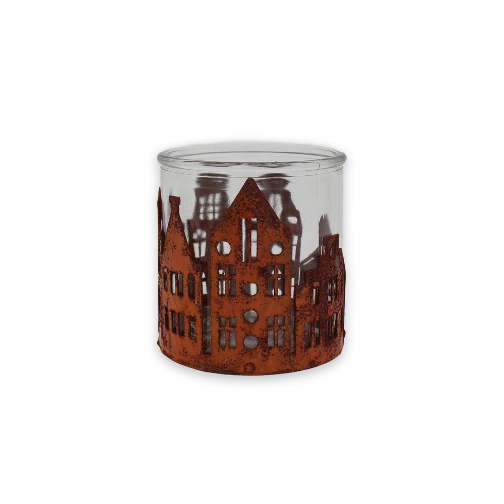 Lyslykt hus medium - rust