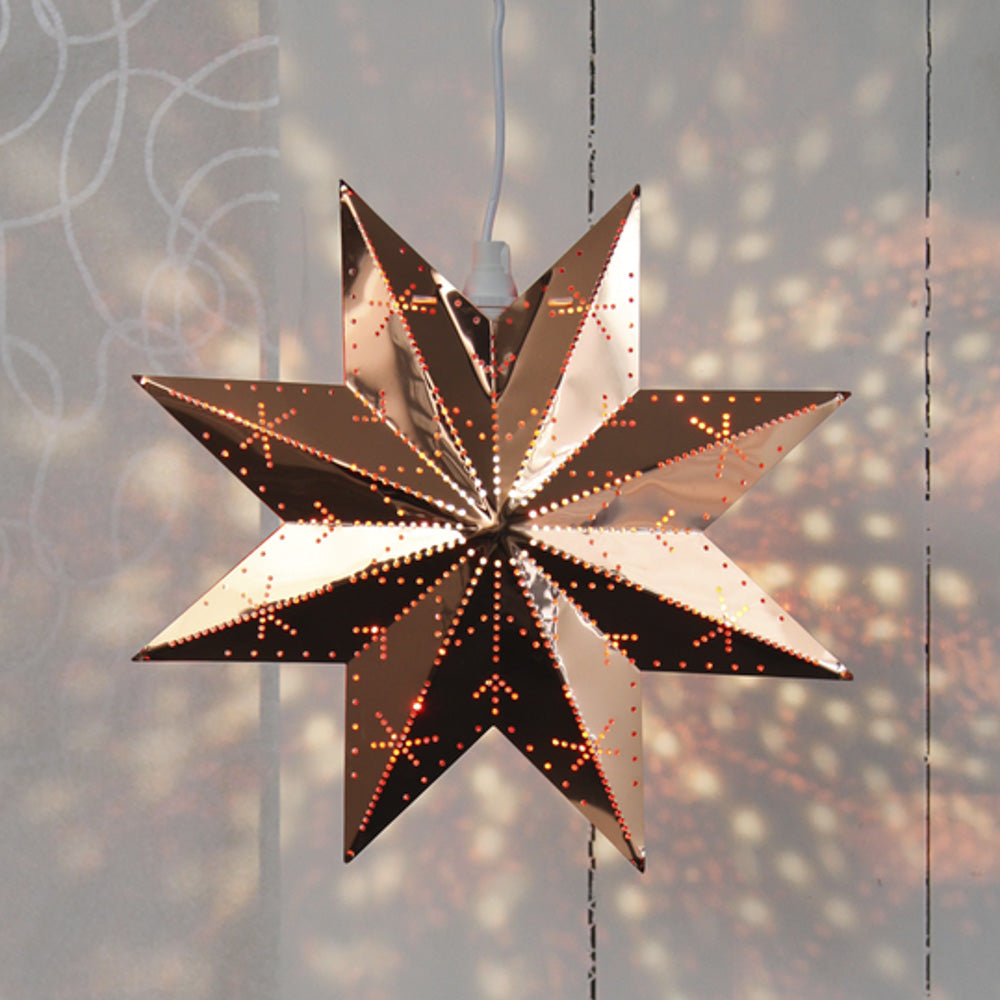 Adventsstjerne kobber - 28 cm