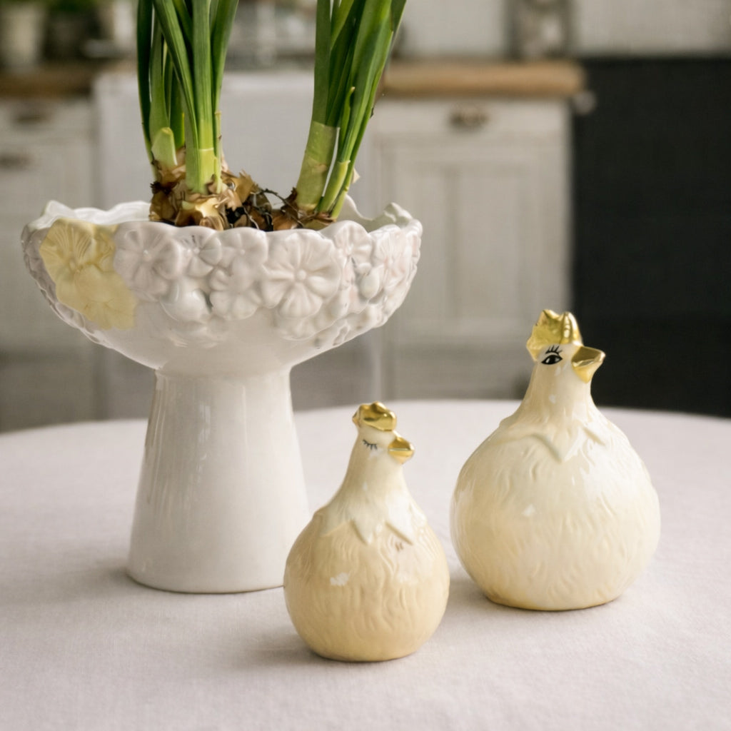 Vase på stett - gul blomst