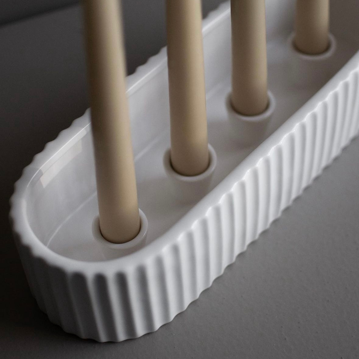 Lysestake stripe - hvit