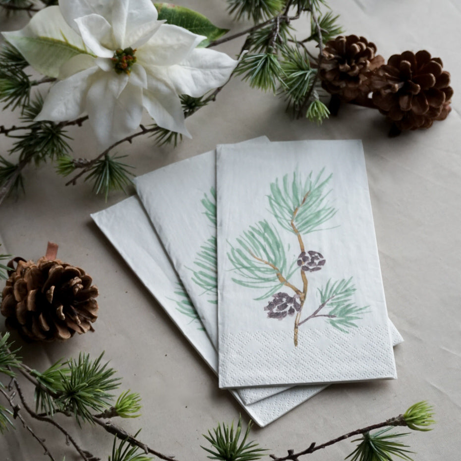 Serviett - furu med kongler