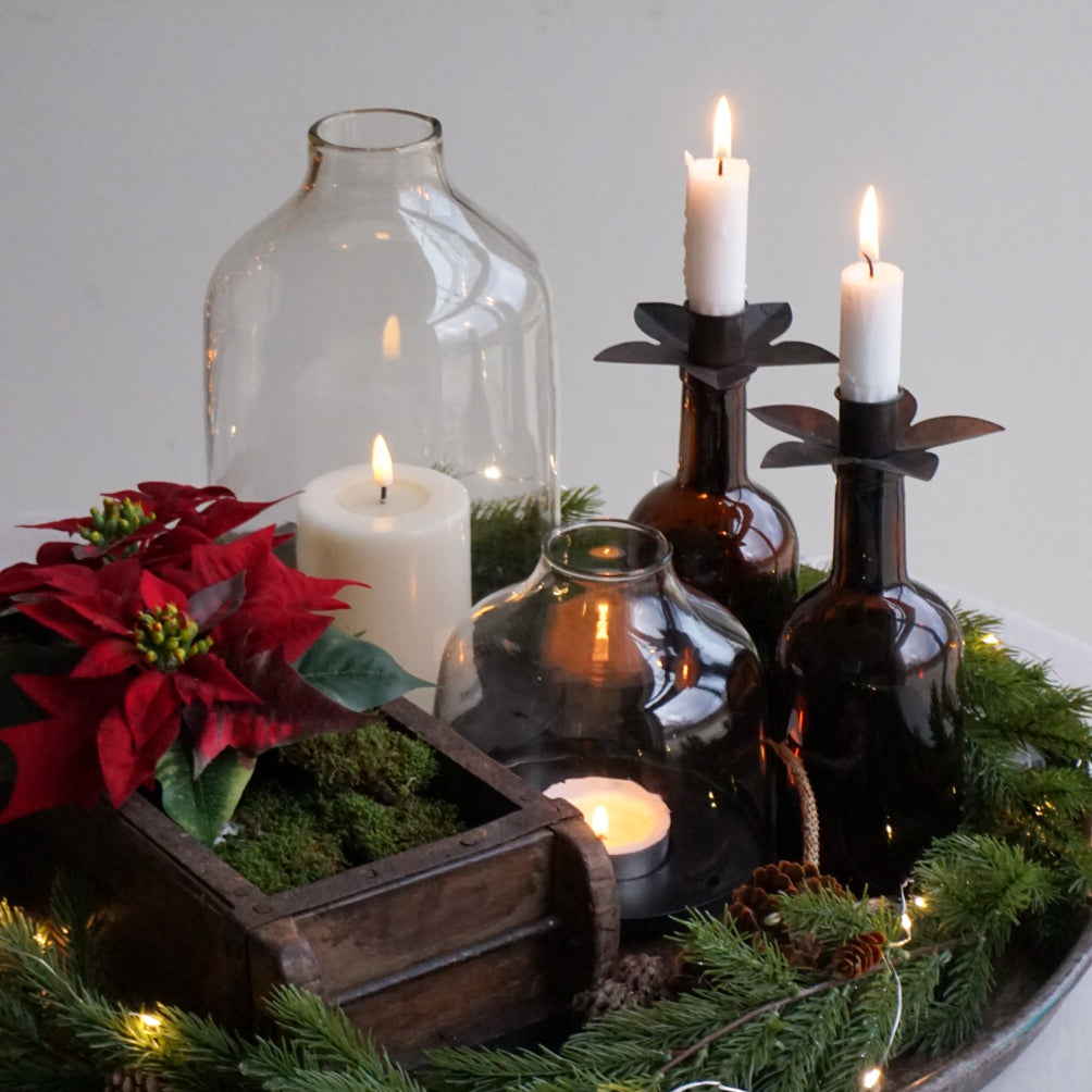 Glassflaske brun m/kork - 400 ml