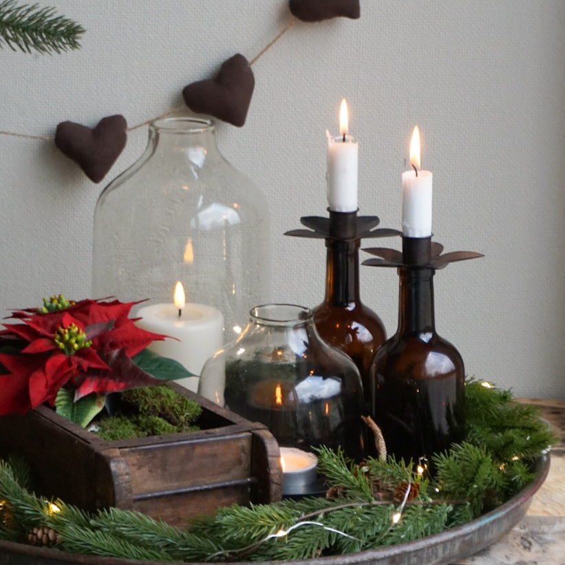 Glassflaske brun m/kork - 400 ml