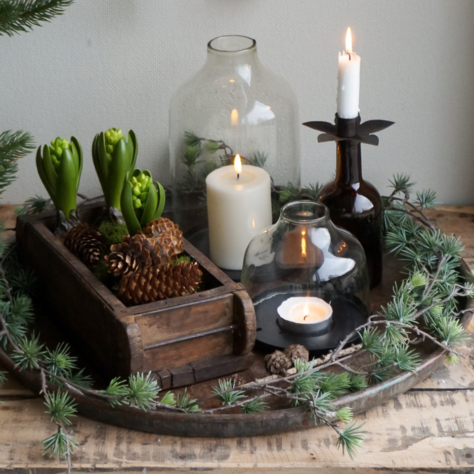 Glassflaske brun m/kork - 400 ml