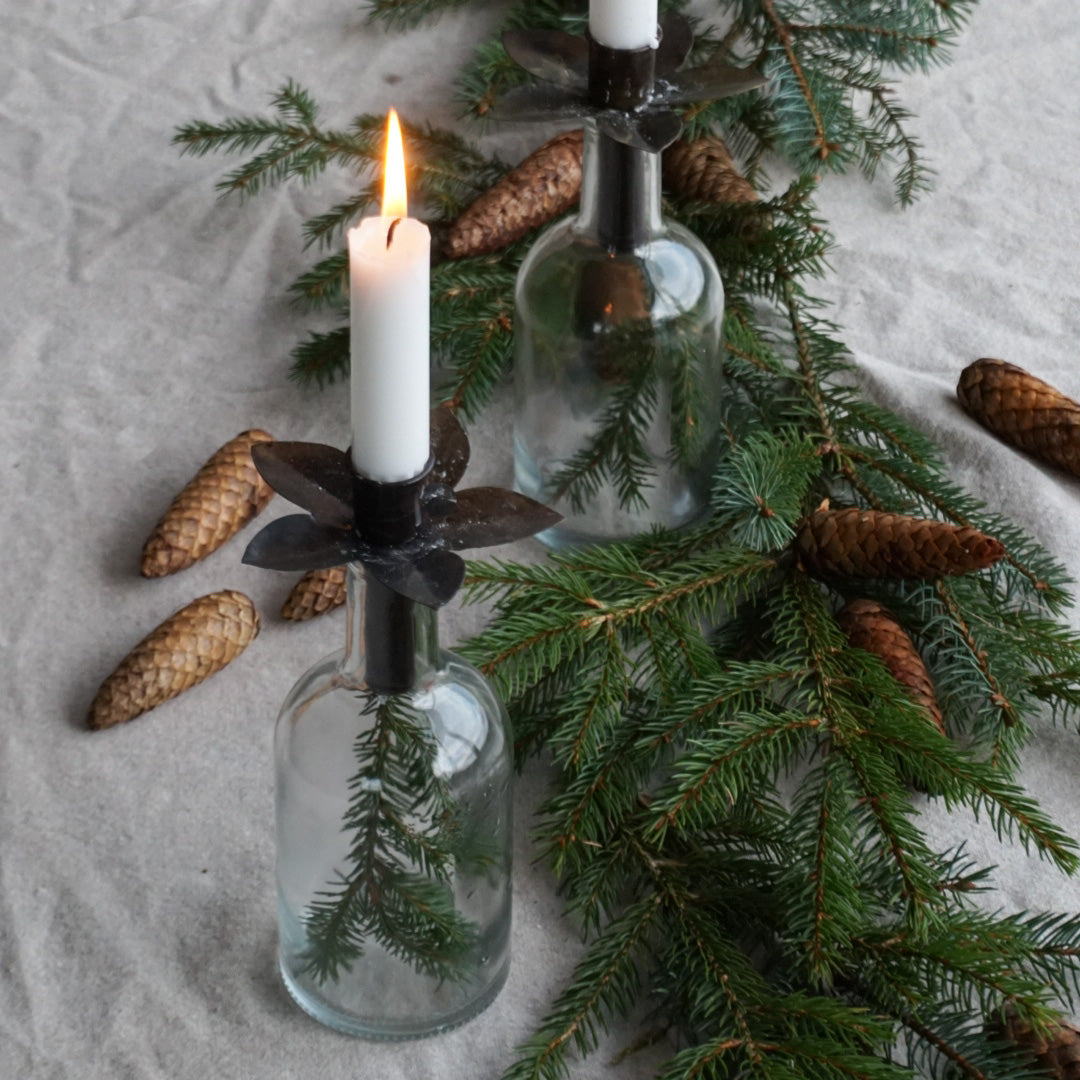 Glassflaske klar m/kork - 400 ml