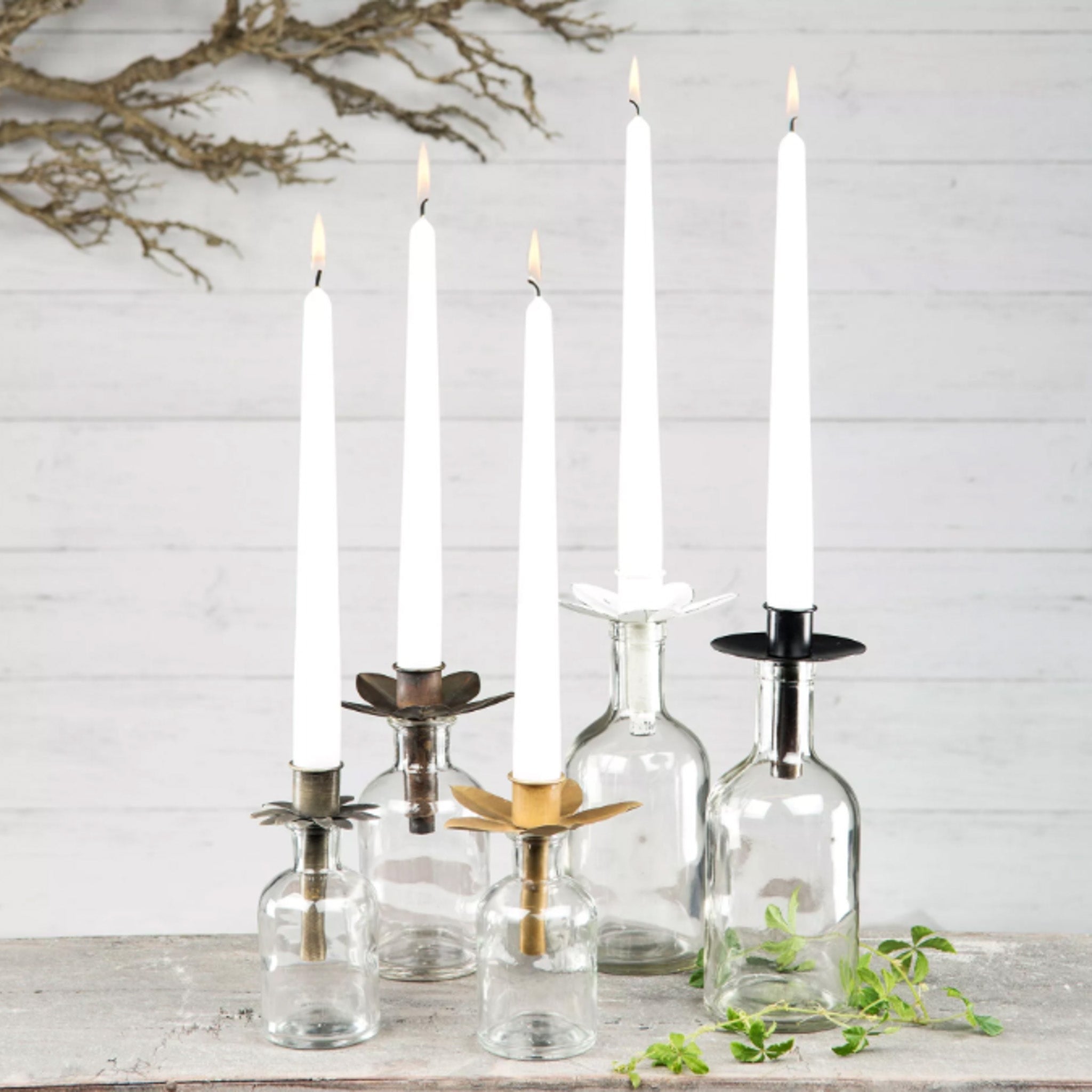 Glassflaske klar m/kork - 400 ml