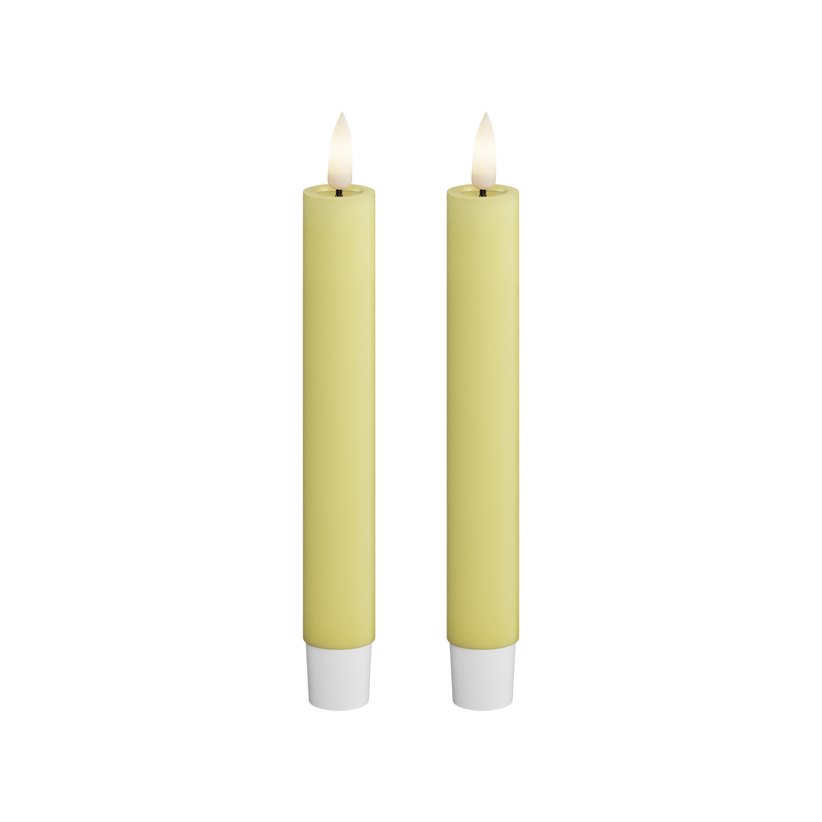 2 stk lysegule kronelys (LED- lys) - 15 cm