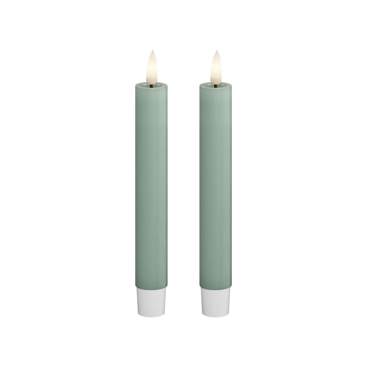 2 stk blågrønne kronelys (LED- lys) - 15 cm