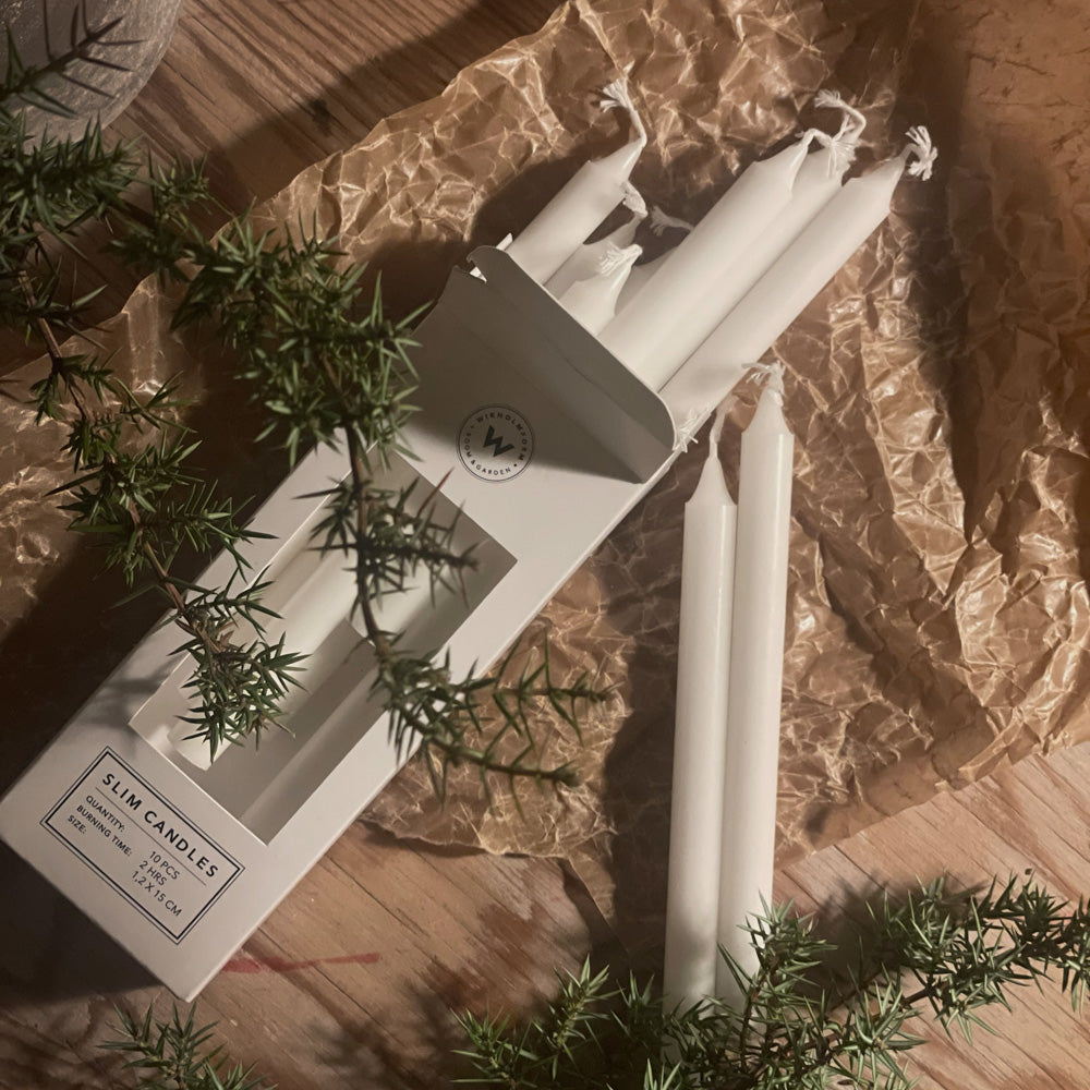 Kertelys 10 pk - hvit