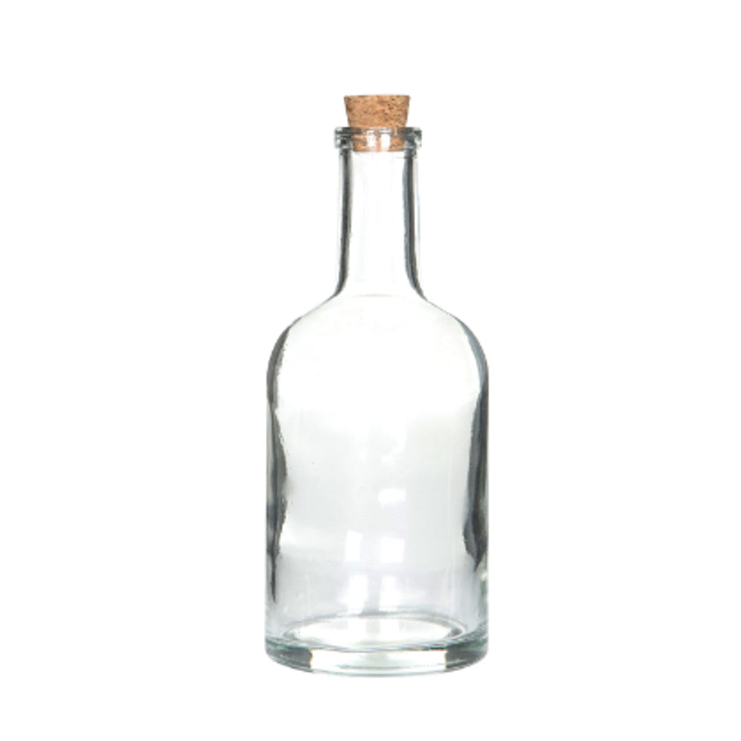 Glassflaske klar m/kork - 400 ml