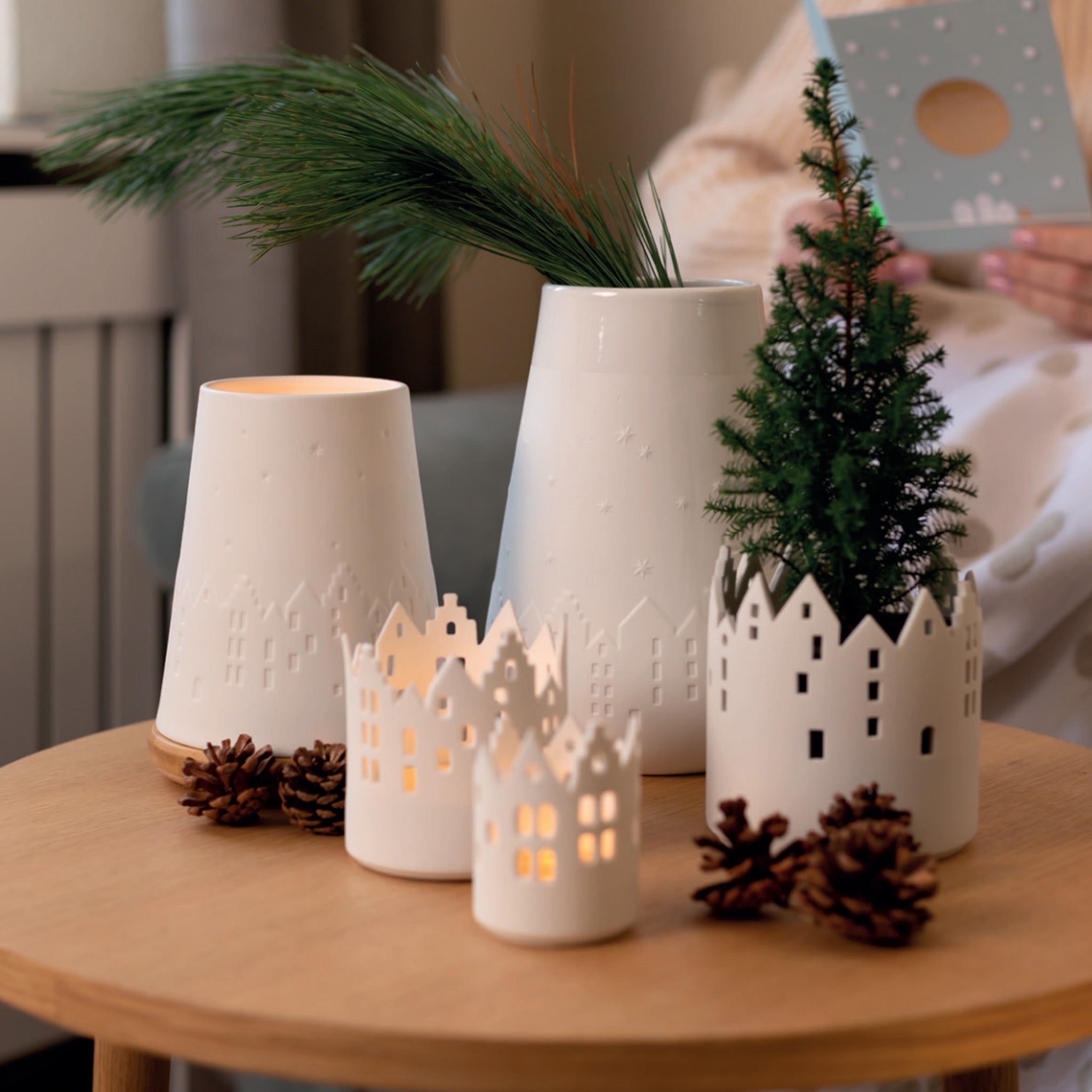 Telysholder - hus liten