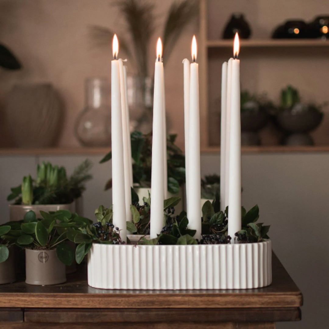 Lysestake stripe - hvit