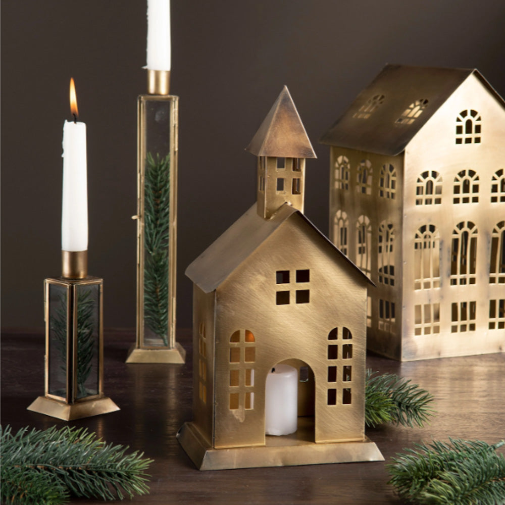 Lyshus antikk messing - kirke