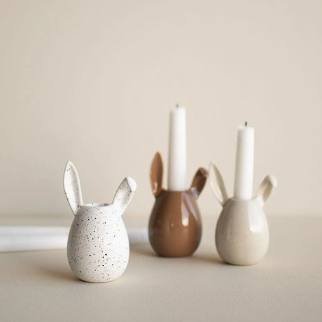 Lysestake påskehare - white dot