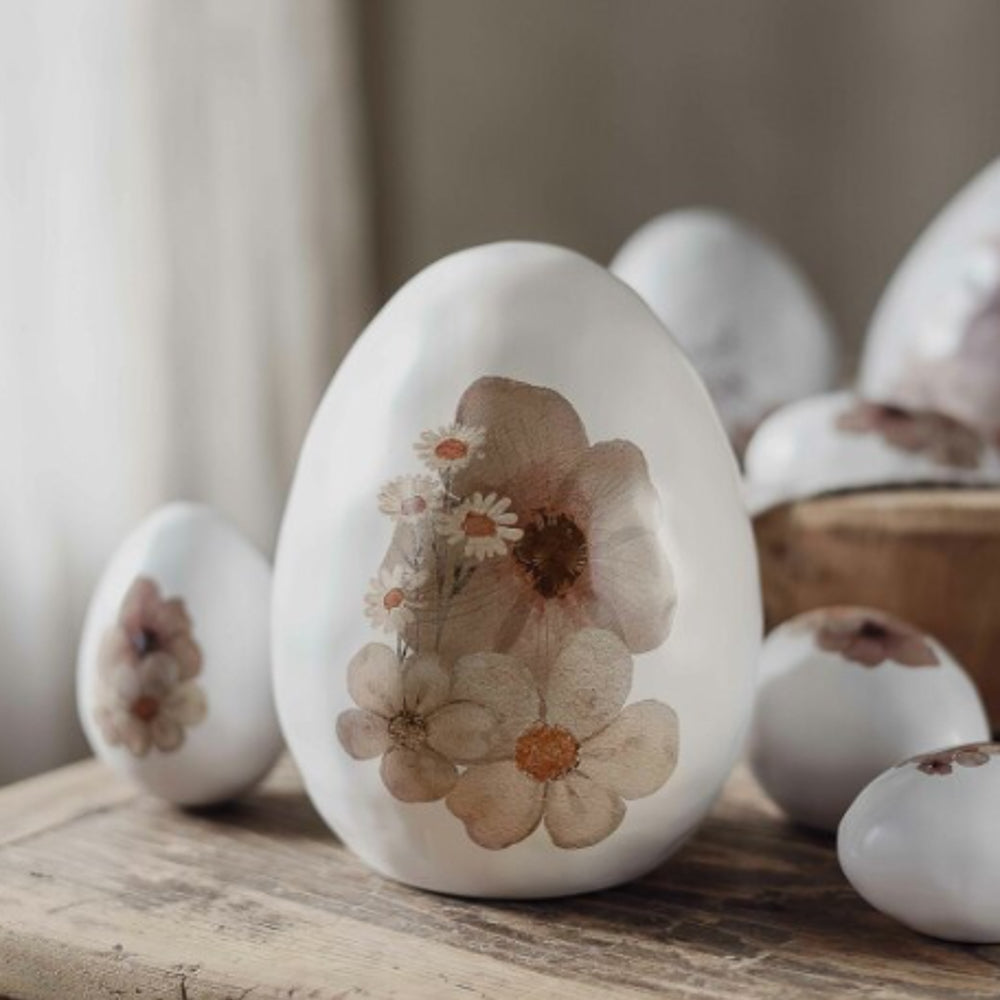 Majas Floral decor egg - standing