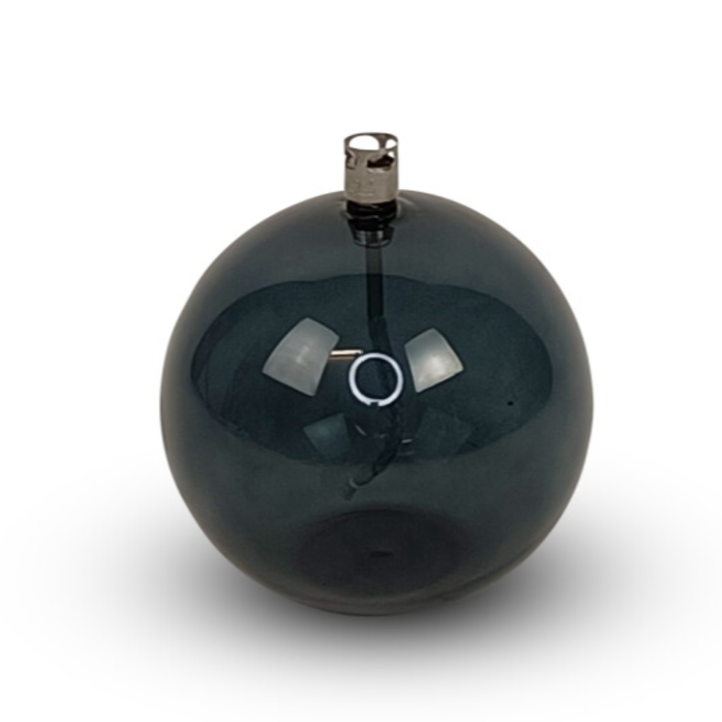 Oljelampe ball smoked - stor