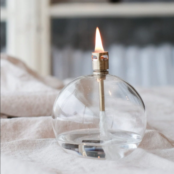 Oljelampe Ball Messing liten - Peri Design