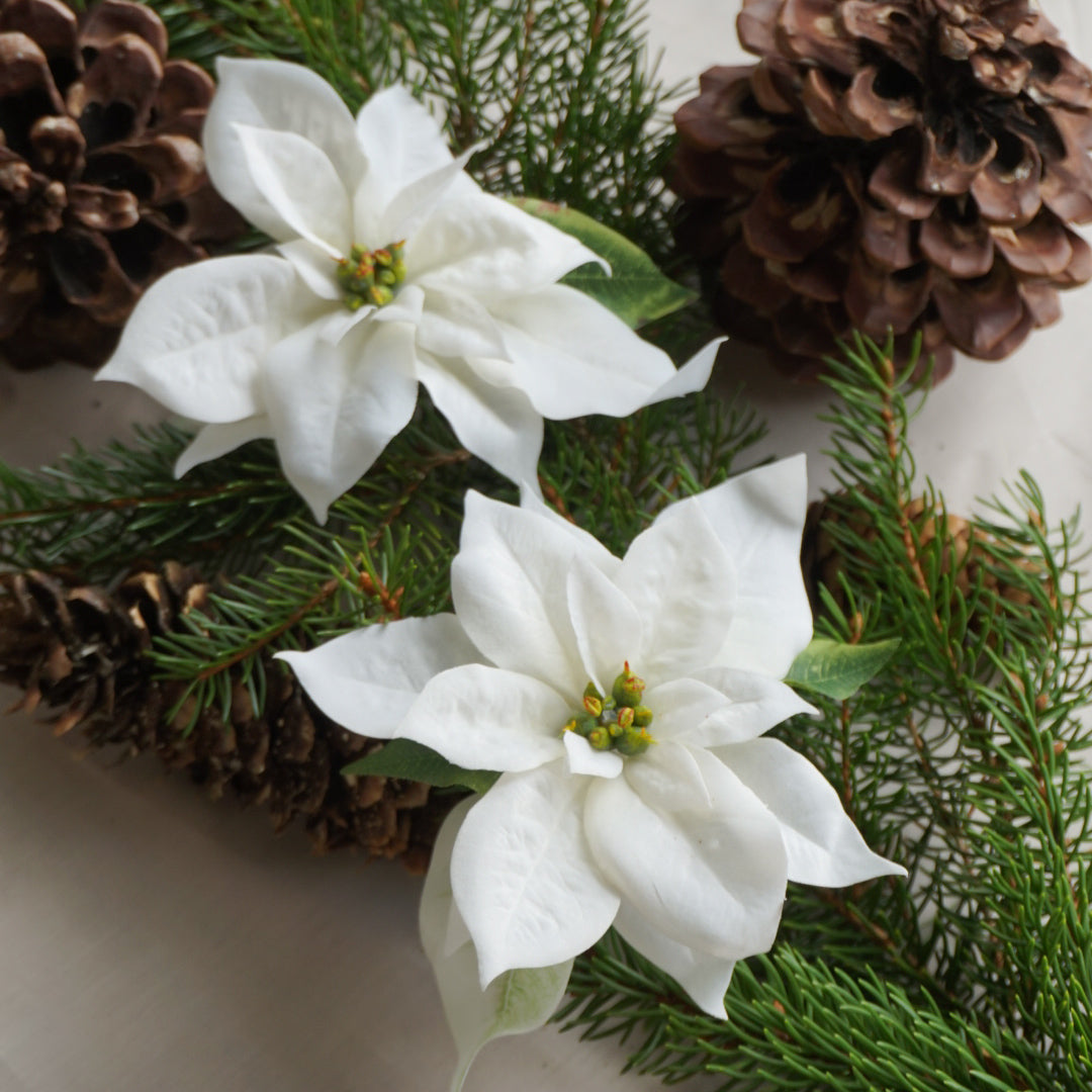 Julestjerne med klips - hvit