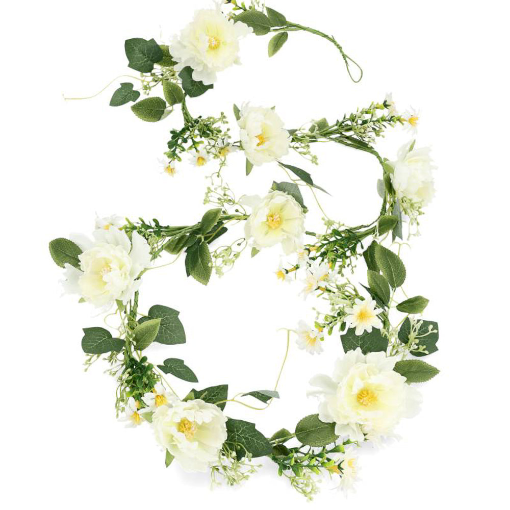 Girlander - hvite blomster