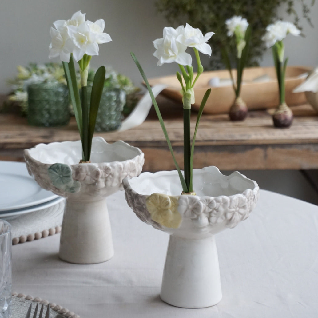 Vase på stett - grønn blomst