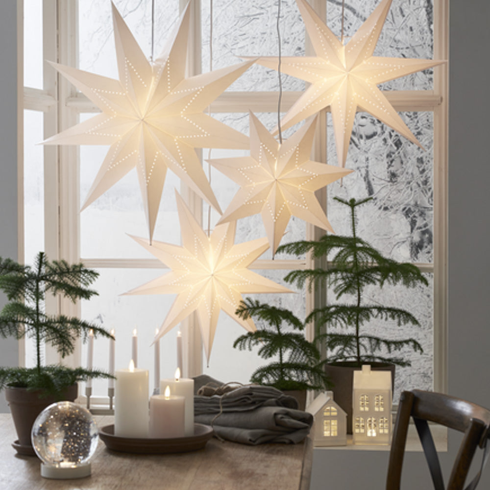 Adventsstjerne hvit - 70 cm