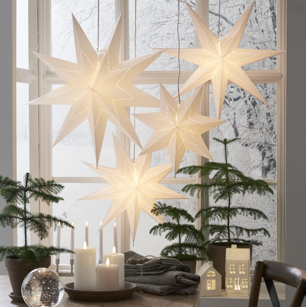 Adventsstjerne hvit - 60 cm