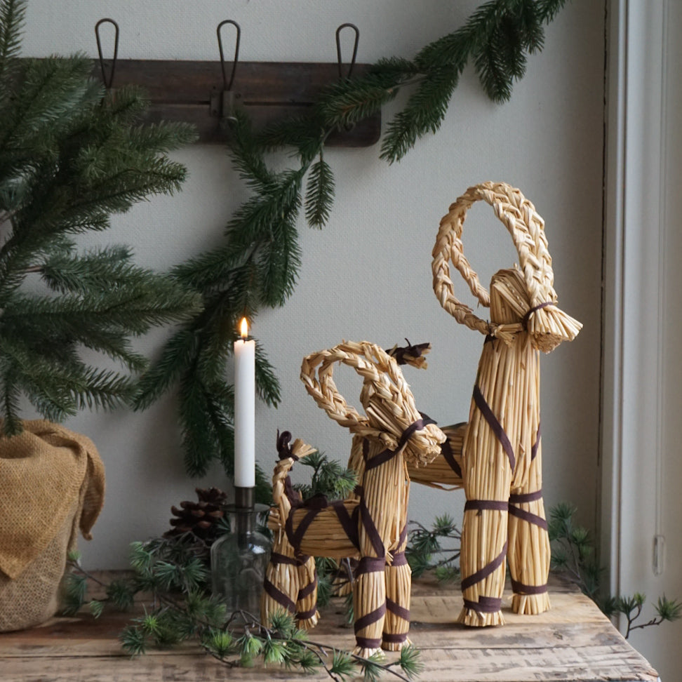 Julebukk m/ brunt bånd - stor