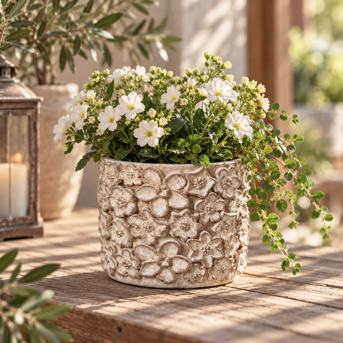 Krukke blomstermotiv - stor