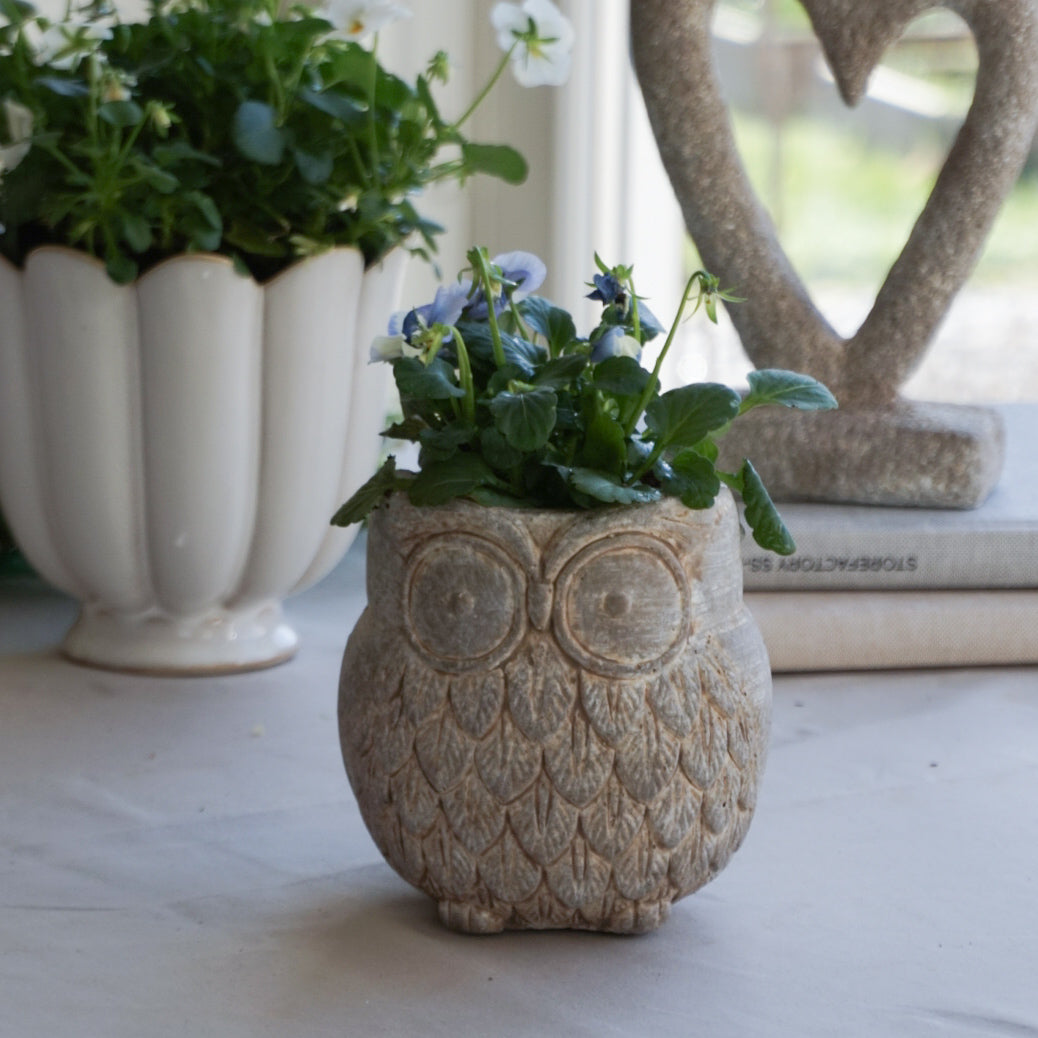 Blomsterpotte - ugle