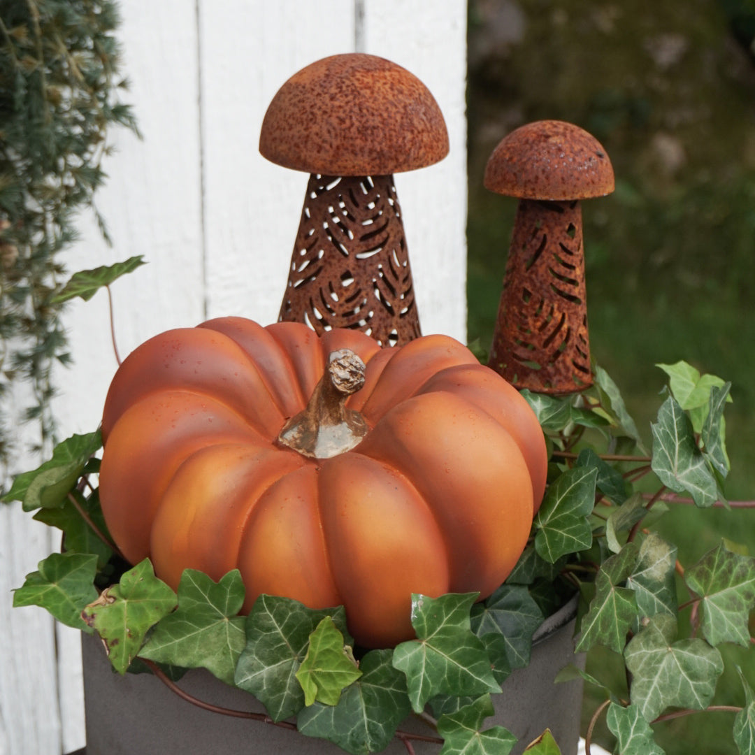 Dekor gresskar oransje - 20 cm