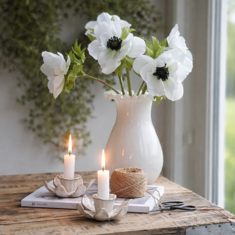 Lysestake - blomst krem hvit