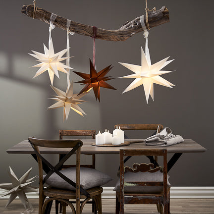 Adventsstjerne Desember hvit - 43 cm