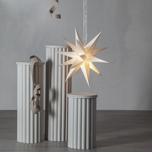 Adventsstjerne desember hvit - 55 cm
